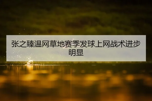 张之臻温网草地赛季发球上网战术进步明显